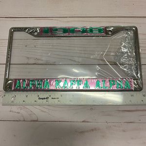 Brand New AKA Alpha Kappa Alpha Sorority Inc Pink andGreen Car Tag License Plate